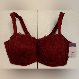 Joyspun Size 44 DDD Full Figure Balconette Bra Lace Underwire Red Woman’s